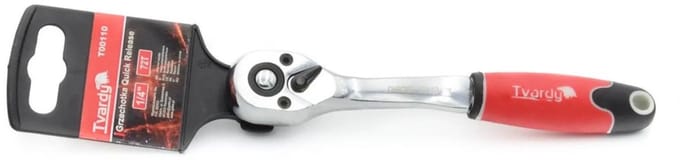 Tvardy Ratelsleutel - 72-tands mechanisme - Ergonomische greep - Quick release - 1/4" aansluiting