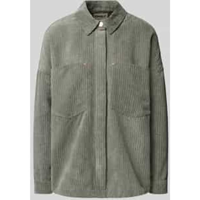 Relaxed fit corduroy blouse met borstzakken, model 'JANINE-RAI'