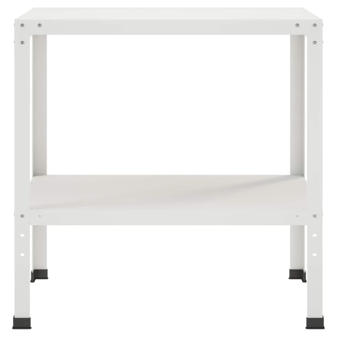 vidaXL - Planttafel - 60 - x - 50 - x - 80 - cm - Gepoedercoat - staal - Wit
