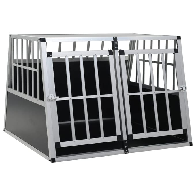 vidaXL - Hondenbench - met - dubbele - deur - 94x88x69 - cm