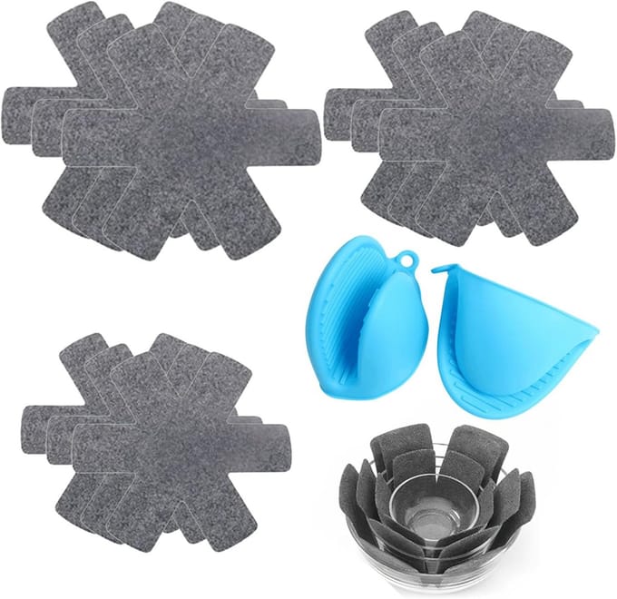 Pannenbeschermers Set met Hittebestendige Handschoenen - 3 Maten