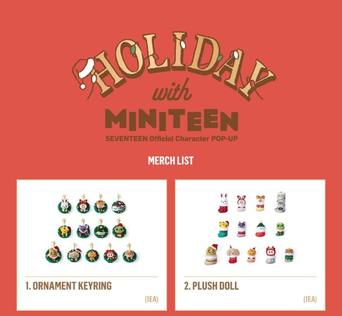 SEVENTEEN ‘HOLIDAY with MINITEEN’ Pop-Up Officiële Merchandise 03) Plush Keyring [FOXDUNGEE] white