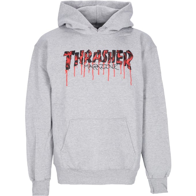 Blood Drip-hoodie voor heren, licht staal/rood