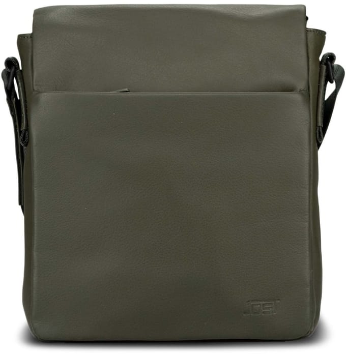 JOST schoudertas met laptopvak Tromsoe Crossover Olive olijfgroen
