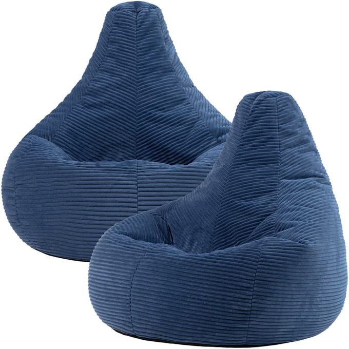 icon - Dalton Zitzak Fauteuil - Set van 2 - Gaming - Ribfluweel - Denimblauw