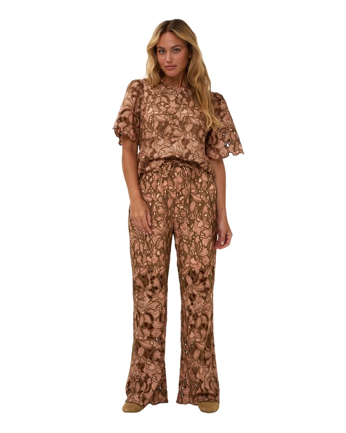 Amaya Amsterdam Mitch Pant Broeken Dames - Bruin - Maat S