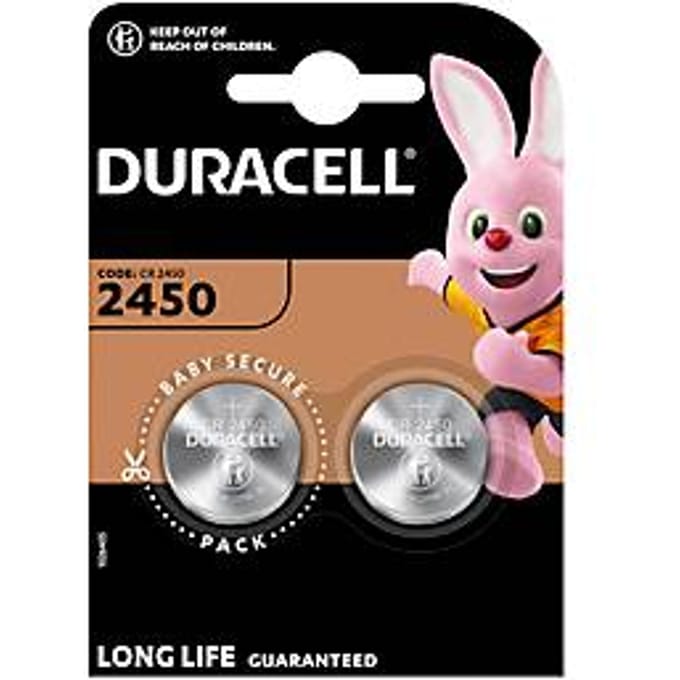 Lithium knoopcel Duracell CR2450, 3V, Duralock Power Preserve technologie, 2 stuks