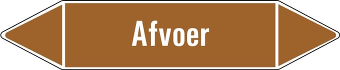 Afvoer ontvlambare vloeistoffen leidingmarkering op vel 252 x 52 mm - 3 per vel