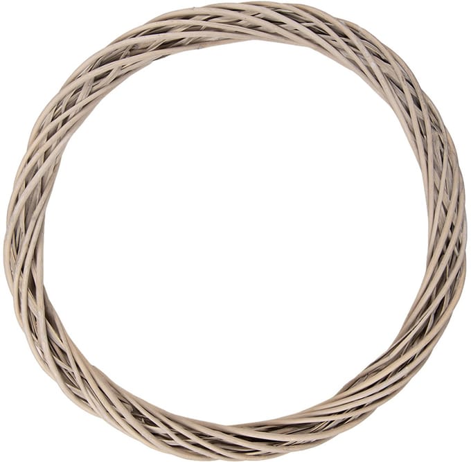 Clayre & Eef Krans Ø 50x5 cm Bruin Rotan