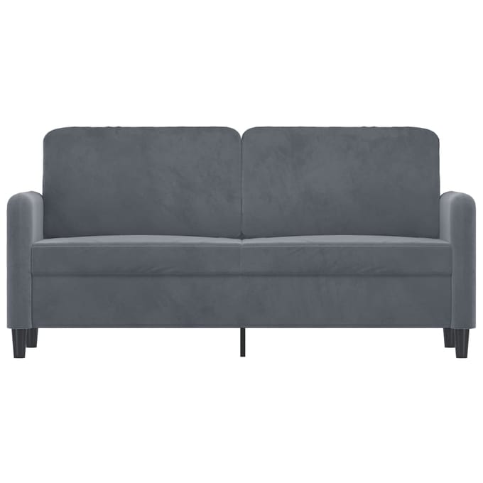 Vidaxl Bank 2-Persoons, Donkergrijs, 140 Cm, Bekleed met Fluweel