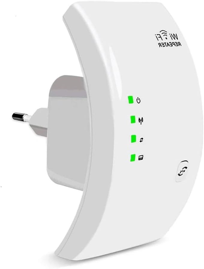 Wifi Repeater - Draadloze Versterker - Signaal Uitbreiden - 300 Mbit/s Snelheid - 10/100 Mbps - Wit