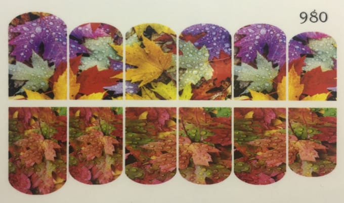 Korneliya Water Decal Nail Wrap 980