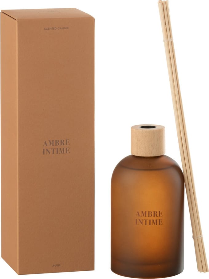 J-Line geurstokjes Accords Essentiels - Ambre Intime - oker - 250 ml