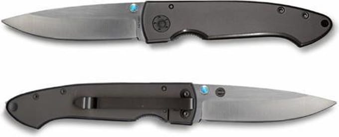Adola Black Eagle Opaal Titanium Stainless PE mes - grijs
