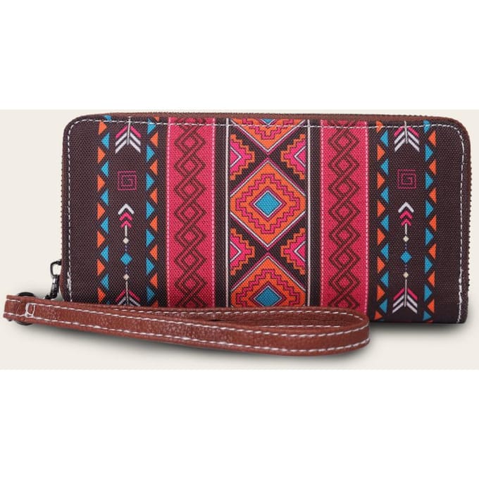Bohemian-stijl, Functioneel, Modieus en Retro Portemonnee Polstas Leeuwenrug 5 inch brown