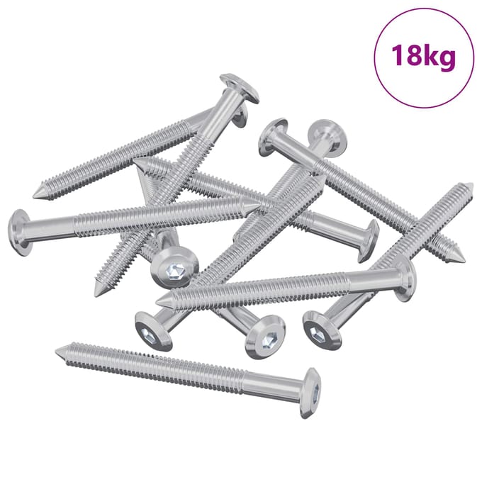 vidaXL Meubelschroeven 1600 pcs Zilver Staal