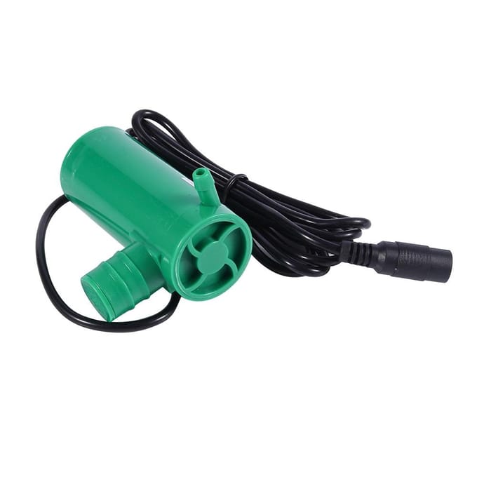 12V DC Amfibische Dompelwaterpomp Hmax 9 M 500 L/u Debiet Vijver Land Bewatering Groen groen