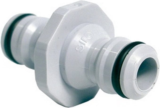 Talen Tools - Dubbele Tuinslangnippel - pvc