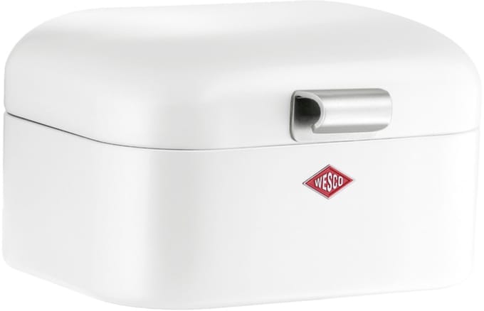 WESCO Mini Grandy Broodtrommel | 2 Liter - Maat S | Metaal - Wit | Brooddoos