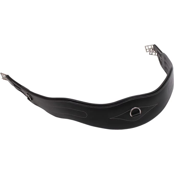 Paardensingel van leer met decoratieve stiksels QHP