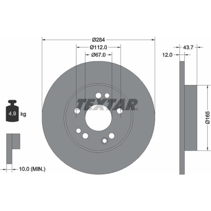 Remschijf TEXTAR 92031803
