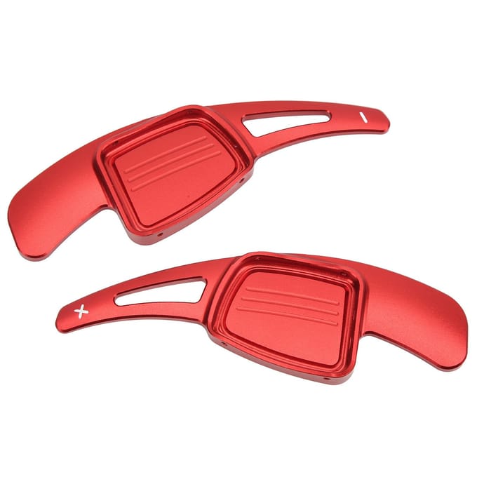 Paire d'extensions de palettes de changement de vitesse en alliage d'aluminium pour Audi A3 8V A4 A5 B9 B9.5 A7 Q3 Q5 2017+(rouge ) brown
