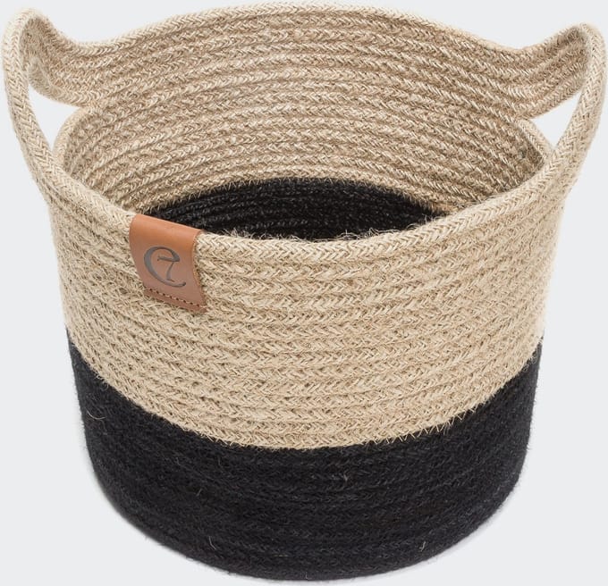 Cloud7 Opbergmand Jute Naturel/Zwart - Small