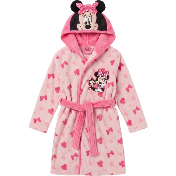 Minnie Mouse Badjas - Maat 98/104 - Polyester - Roze - Badjas kind