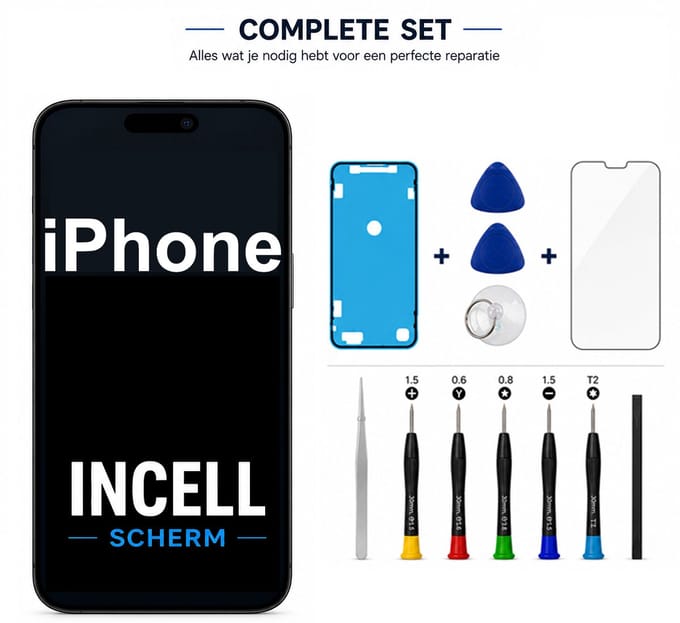 IPHONE 14 Plus Scherm Vervanging – Premium Incell LCD Kwaliteit met Complete Set