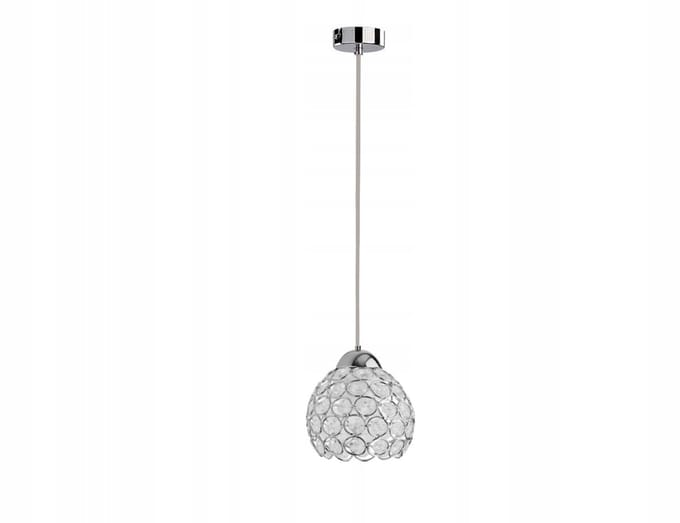 Hanglamp Kristal Bol - Chroom - E27 Fitting