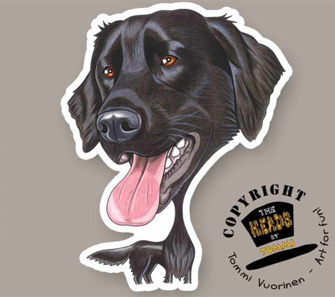 Magneet Hond Flat coated Retriever