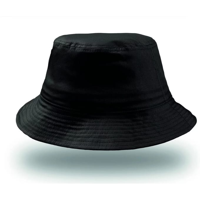 Atlantis Headwear - Bucket Cotton Hat - Black - One Size