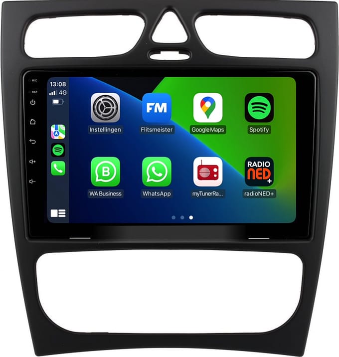 Carplay autoradio voor Mercedes C-Klasse | W203 | | 2000 t/m 2004 | Android 13 | Draadloos Apple Carplay & Android Auto | 2GB + 32GB | 8-Core processor | Davilon | 2025 model | 2000 2001 2002 2003 2004 | Bluetooth & Wifi