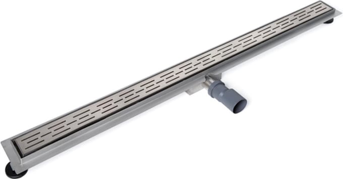 Brauer Douchegoot met Standaard Rooster en Flens - 120 cm - Rvs Geborsteld
