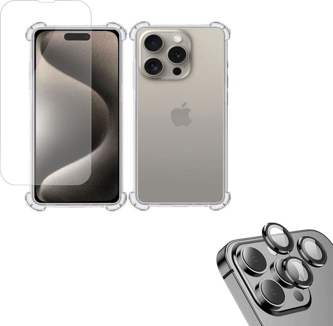 Hoesje geschikt voor iPhone 15 Plus + Screenprotector + Camera Beschermglas – Proteqt+