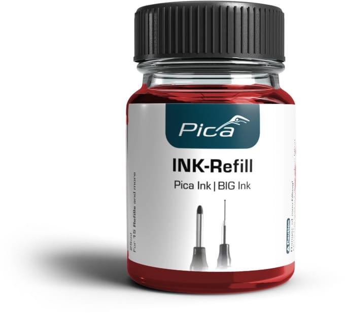 Pica 55840 Navulset Ink & BIG Ink Rood 25 ml