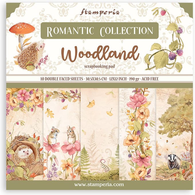 Stamperia - Woodland 12x12 Inch Paper Pack (SBBL143)
