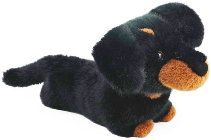 ONE LOVE Knuffel - Teckel Pumpkin - 40Cm - Zwart En Wit - 0 Jaar