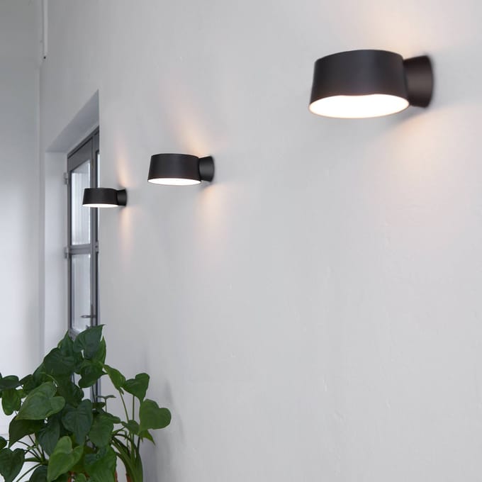 LOOM DESIGN LED wandlamp Cookie zwart aluminium Ø 15 cm