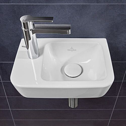 Villeroy & Boch O.novo hand wash basin compact 36 x 25 cm without overflow, basin on the right 43423701
