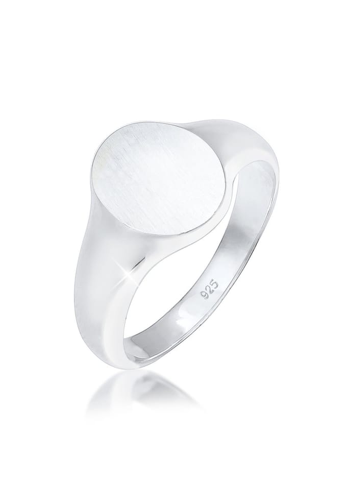 KUZZOI - Ring - Heren Zegel Basic Minimaal Robuust Mat in 925 Sterling Zilver - Heren