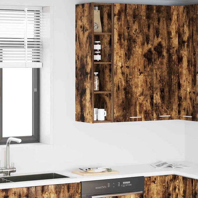 vidaXL - Hangkast - Rook - Eiken - 20 - x - 29,5 - x - 100 - cm - Bewerkt - hout