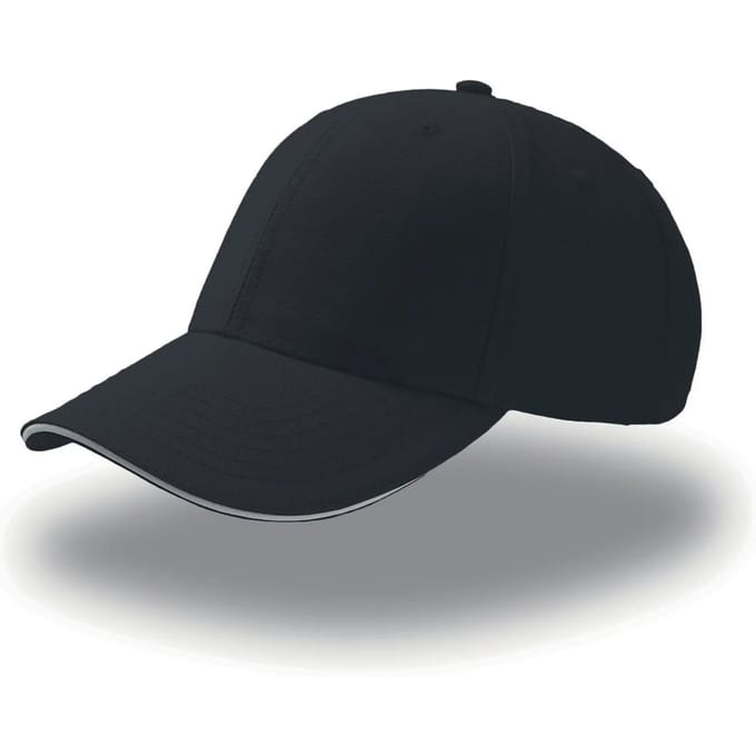 Atlantis Headwear Sport Sandwich Cap AT612 - Black/White - One size