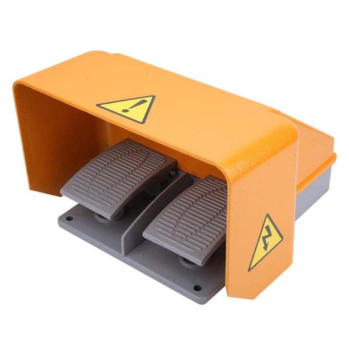 YDT1 18 Double Pédale de Commande au Pied avec Boîtier Entièrement en Aluminium orange