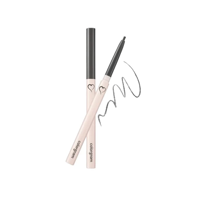 Colorgram, Shade Reforming Slim Pencil Liner, 01 Ash Black, 0.12 g (0.004 oz) white