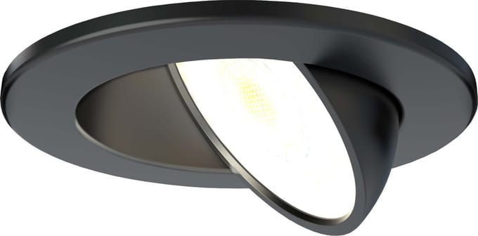 Ledvion - LED Inbouwspot - Zwart - Dimbaar - 5W - IP65 - CCT - COB - Ø75mm