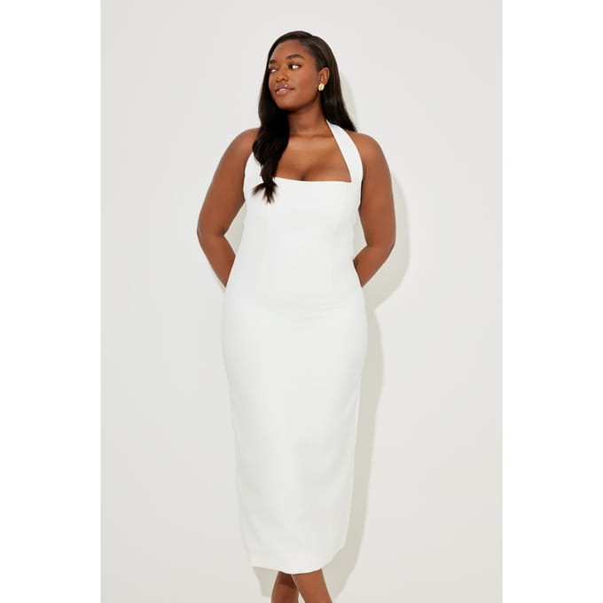 Odd Muse Halter Midi Dress White Taglia: S | Abiti Midi Outlet | Donna | Bianco