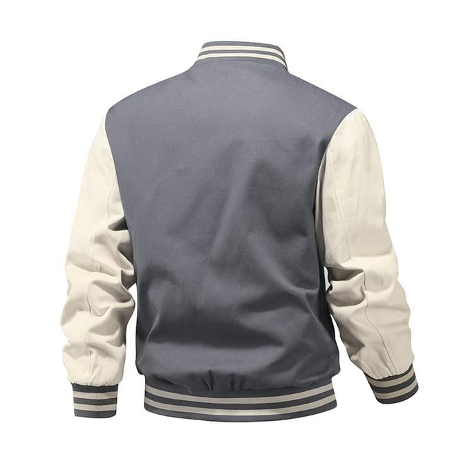 Geborduurde Top met Baseballkraag Lente en Herfst Herenjack Groot Casual Los Baseballjack S