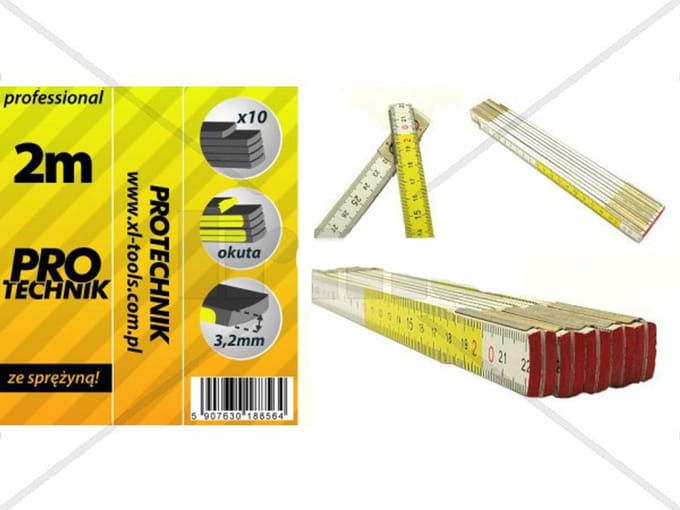 Opvouwbare Houten Meetlat PRO 1 Meter
