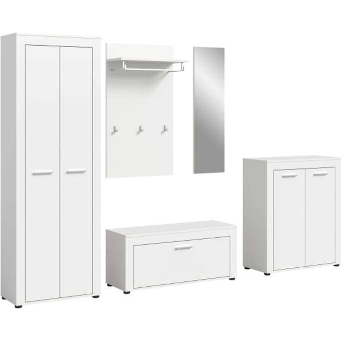 Jam kledingkastcombinatie wit melamine - 35x285x191cm